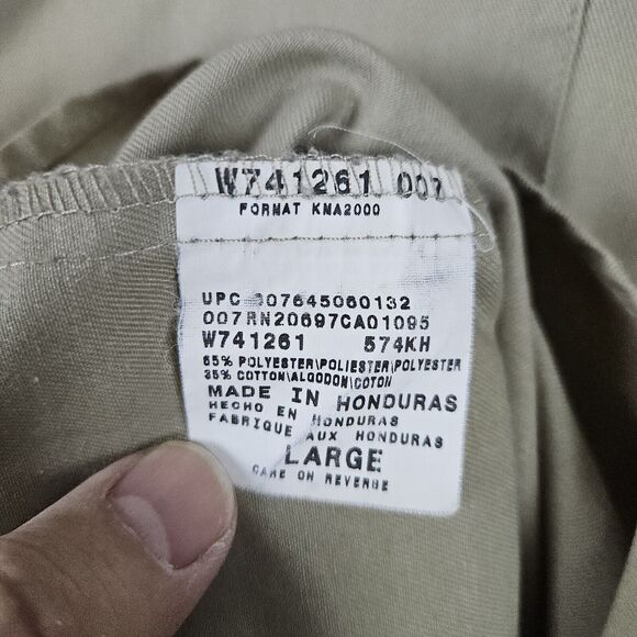 Dickies Work Shirt Khaki/Tan Size L Long Sleeve INNUENDO COMPANY LOGO Embroidery - Picture 11 of 16